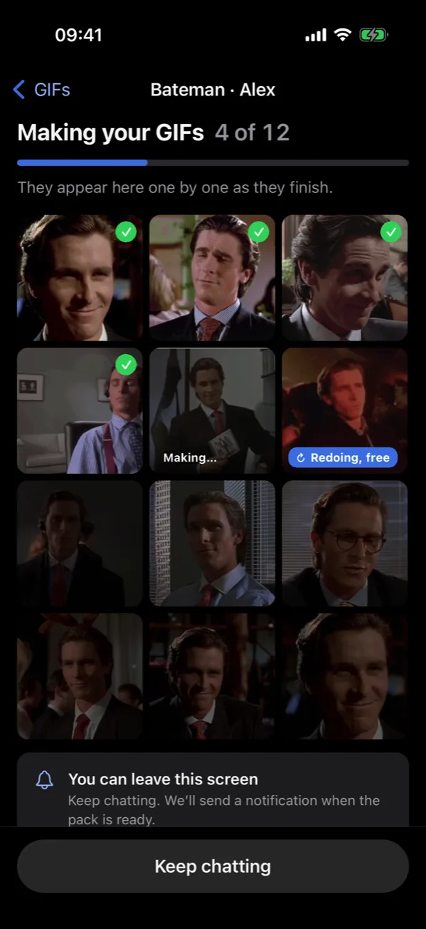 GifChat app: Making your GIFs, 4 of 12 done