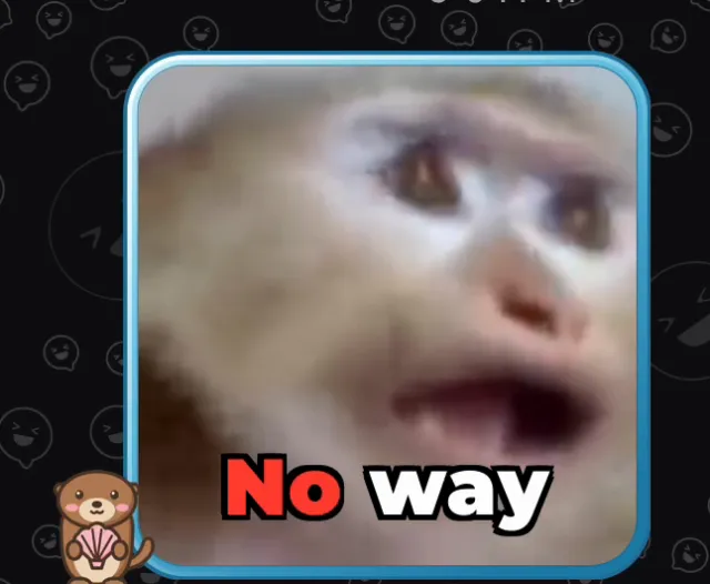 Colour caption look on a monkey GIF