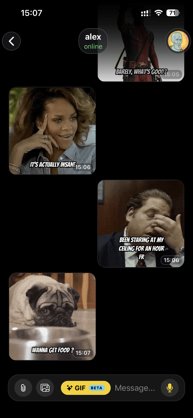 Chat conversation