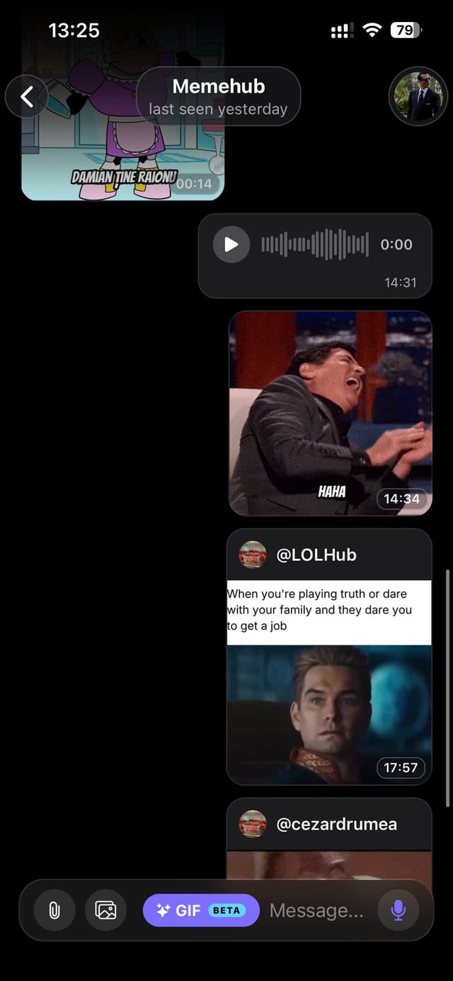 Chat voice message